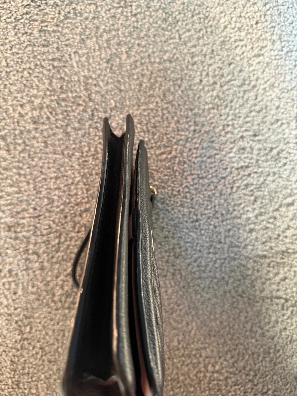Victoria’s Secret Black Quilted Wristlet Wallet with Gold Accents. 7”x4.5”x1”